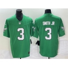 Men's Philadelphia Eagles #3 Nolan Smith JR Green 2023 F.U.S.E. Vapor Untouchable Stitched Football Jersey