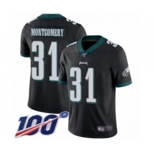 Men's Philadelphia Eagles #31 Wilbert Montgomery Black Alternate Vapor Untouchable Limited Player 100th Season Football Jersey