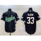 Men's Philadelphia Eagles #33 Cooper DeJean Black Cool Base Stitched Baseball Jersey