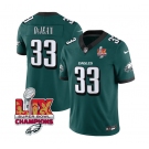 Men's Philadelphia Eagles #33 Cooper DeJean Green 2025 Eagles Logo Super Bowl LIX Patch New F.U.S.E. Vapor Untouchable Limited Football Stitched Jersey