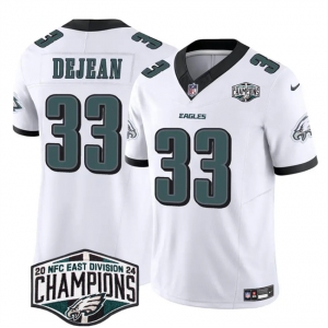 Men's Philadelphia Eagles #33 Cooper DeJean White 2024 New NFC East Champions F.U.S.E. Vapor Untouchable Limited Stitched Football Jersey