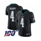 Men's Philadelphia Eagles #4 Jake Elliott Black Alternate Vapor Untouchable Limited Player 100th Season Football Jersey