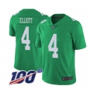 Men's Philadelphia Eagles #4 Jake Elliott Limited Green Rush Vapor Untouchable 100th Season Football Jersey