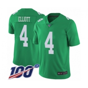 Men's Philadelphia Eagles #4 Jake Elliott Limited Green Rush Vapor Untouchable 100th Season Football Jersey