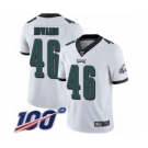 Men's Philadelphia Eagles #46 Herman Edwards White Vapor Untouchable Limited Player 100th Season Football Jersey