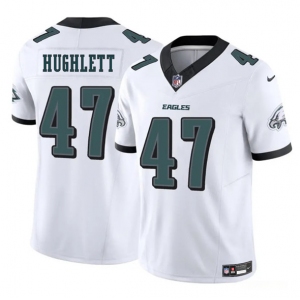 Men's Philadelphia Eagles #47 Charley Hughlett White 2025 New F.U.S.E. Vapor Untouchable Limited Football Stitched Jersey