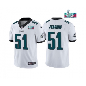 Men's Philadelphia Eagles #51 Cam Jurgens White Super Bowl LVII Vapor Untouchable Limited Stitched Jersey