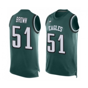 Men's Philadelphia Eagles #51 Zach Brown Limited Midnight Green Player Name & Number Tank Top Football Jersey