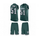 Men's Philadelphia Eagles #51 Zach Brown Limited Midnight Green Tank Top Suit Football Jersey