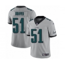 Men's Philadelphia Eagles #51 Zach Brown Limited Silver Inverted Legend Football Jersey