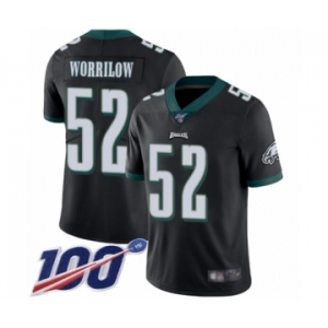 Men's Philadelphia Eagles #52 Paul Worrilow Black Alternate Vapor Untouchable Limited Player 100th Season Football Jersey