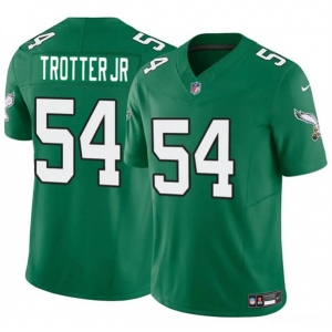 Men's Philadelphia Eagles #54 Jeremiah Trotter Jr Green 2024 Draft F.U.S.E. Vapor Untouchable Throwback Limited Football Stitched Jersey