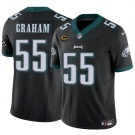 Men's Philadelphia Eagles #55 Brandon Graham Black F.U.S.E With 4-Star C Patch Vapor Untouchable Limited Football Stitched Jersey