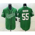 Men's Philadelphia Eagles #55 Brandon Graham Green Cool Base Stitched Baseball Jersey