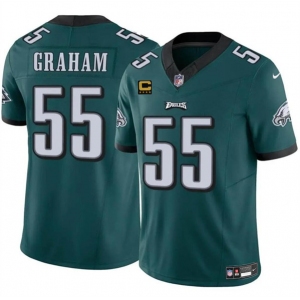 Men's Philadelphia Eagles #55 Brandon Graham Green F.U.S.E. With 4-Star C Patch Vapor Untouchable Limited Football Stitched Jersey