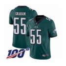 Men's Philadelphia Eagles #55 Brandon Graham Midnight Green Team Color Vapor Untouchable Limited Player 100th Season Football Jersey