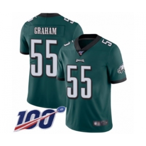 Men's Philadelphia Eagles #55 Brandon Graham Midnight Green Team Color Vapor Untouchable Limited Player 100th Season Football Jersey