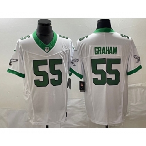 Men's Philadelphia Eagles #55 Brandon Graham White 2023 F.U.S.E. Vapor Untouchable Stitched Football Jersey