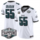 Men's Philadelphia Eagles #55 Brandon Graham White 2024 NFC East Champions F.U.S.E. Vapor Untouchable Limited Stitched Football Jersey