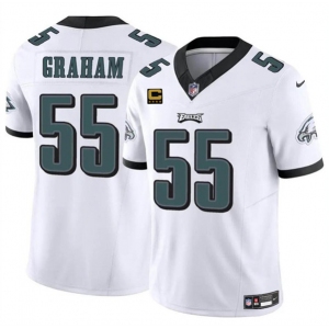 Men's Philadelphia Eagles #55 Brandon Graham White F.U.S.E With 4-Star C Patch Vapor Untouchable Limited Football Stitched Jersey