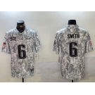 Men's Philadelphia Eagles #6 DeVonta Smith Arctic Camo 2024 FUSE Salute to Service Limited Stitched Jersey