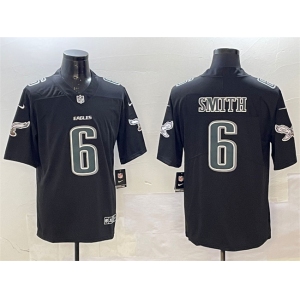 Men's Philadelphia Eagles #6 DeVonta Smith Black Fashion New Vapor Untouchable Limited Stitched Football Jersey