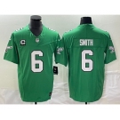 Men's Philadelphia Eagles #6 DeVonta Smith Green 2023 F.U.S.E. Vapor Untouchable With C Patch Stitched Football Jersey