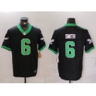 Men's Philadelphia Eagles #6 DeVonta Smith Limited Black Alternate FUSE Vapor Jersey