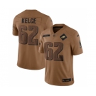 Men's Philadelphia Eagles #62 Jason Kelce 2023 Brown Salute To Service Limited Football Stitched Jersey