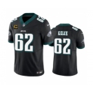 Men's Philadelphia Eagles #62 Jason Kelce Black 2023 F.U.S.E. With 4-Star C Patch Vapor Vapor Untouchable Limited Football Stitched Jersey