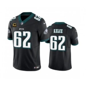 Men's Philadelphia Eagles #62 Jason Kelce Black 2023 F.U.S.E. With 4-Star C Patch Vapor Vapor Untouchable Limited Football Stitched Jersey