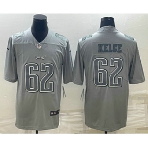 Men's Philadelphia Eagles #62 Jason Kelce Gray Atmosphere Fashion Stitched Jersey