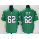 Men's Philadelphia Eagles #62 Jason Kelce Green 2023 FUSE Vapor Limited Throwback Stitched Jersey