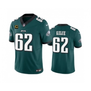 Men's Philadelphia Eagles #62 Jason Kelce Green 2023 F.U.S.E. With 4-Star C Patch Vapor Untouchable Limited Football Stitched Jersey