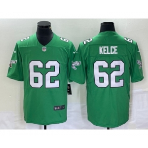 Men's Philadelphia Eagles #62 Jason Kelce Green 2023 Vapor Limited Throwback Jersey