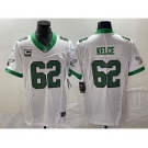 Men's Philadelphia Eagles #62 Jason Kelce White 2023 F.U.S.E. Vapor Untouchable With C Patch Stitched Football Jersey