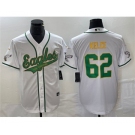 Men's Philadelphia Eagles #62 Jason Kelce White Gold Cool Base Baseball Stitched Jersey