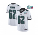 Men's Philadelphia Eagles #62 Jason Kelce White Super Bowl LVII Patch Vapor Untouchable Limited Stitched Jersey