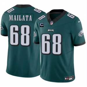 Men's Philadelphia Eagles #68 Jordan Mailata Green F.U.S.E With 1-Star C Patch Vapor Untouchable Limited Football Stitched Jersey