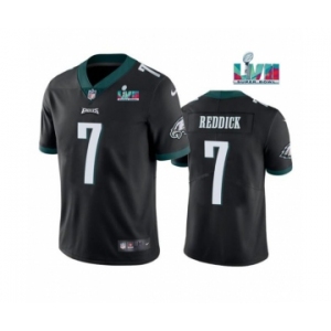 Men's Philadelphia Eagles #7 Haason Reddick Black Super Bowl LVII Patch Vapor Untouchable Limited Stitched Jersey