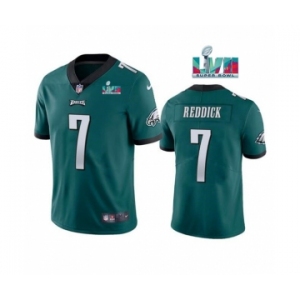 Men's Philadelphia Eagles #7 Haason Reddick Green Super Bowl LVII Patch Vapor Untouchable Limited Stitched Jersey