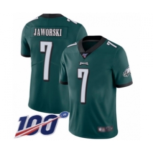 Men's Philadelphia Eagles #7 Ron Jaworski Midnight Green Team Color Vapor Untouchable Limited Player 100th Season Football Jersey