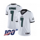 Men's Philadelphia Eagles #7 Ron Jaworski White Vapor Untouchable Limited Player 100th Season Football Jersey