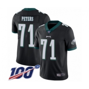 Men's Philadelphia Eagles #71 Jason Peters Black Alternate Vapor Untouchable Limited Player 100th Season Football Jersey