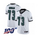 Men's Philadelphia Eagles #73 Isaac Seumalo White Vapor Untouchable Limited Player 100th Season Football Jersey