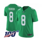 Men's Philadelphia Eagles #8 Clayton Thorson Limited Green Rush Vapor Untouchable 100th Season Football Jersey