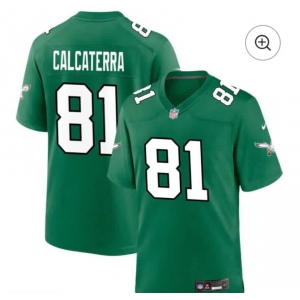 Men's Philadelphia Eagles #81 Grant Calcaterra Limited Kelly Green Vapor Jersey