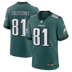 Men's Philadelphia Eagles #81 Grant Calcaterra Midnight Green Vapor Stitched Nike Limited Jersey
