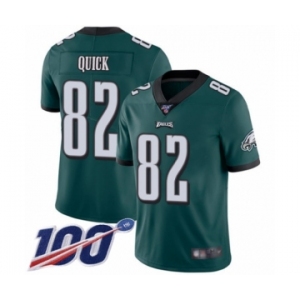 Men's Philadelphia Eagles #82 Mike Quick Midnight Green Team Color Vapor Untouchable Limited Player 100th Season Football Jersey