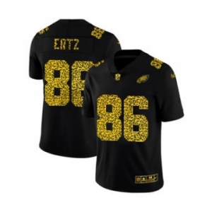 Men's Philadelphia Eagles #86 Zach Ertz Black Leopard Print Fashion Vapor Limited Football Jersey